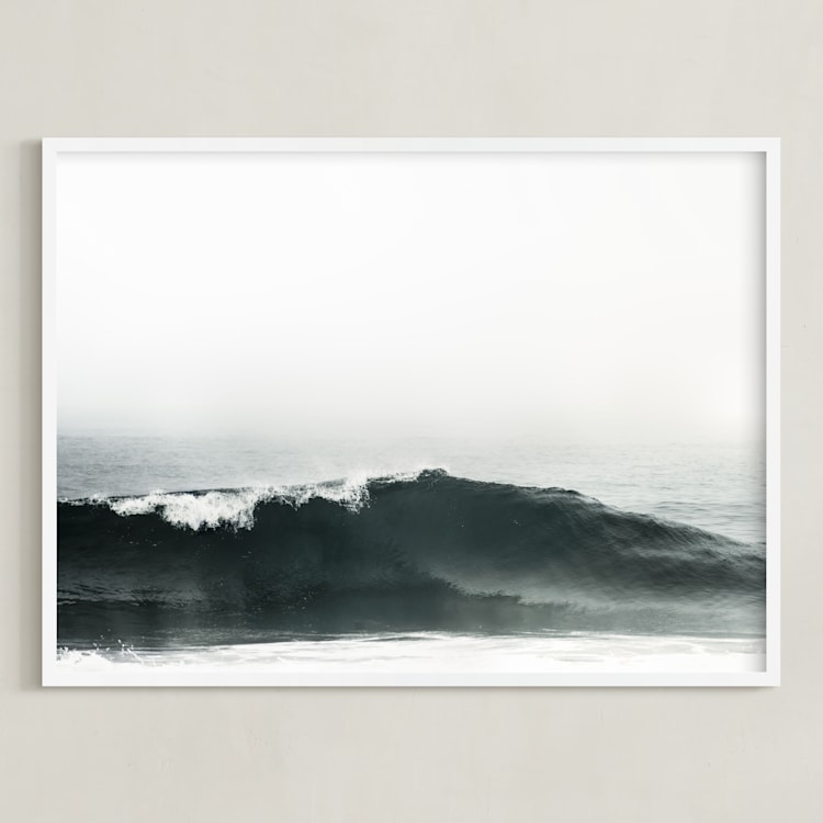 "Mariner's Muse" - Art Print in Deep Ocean by Kamala Nahas - Framed