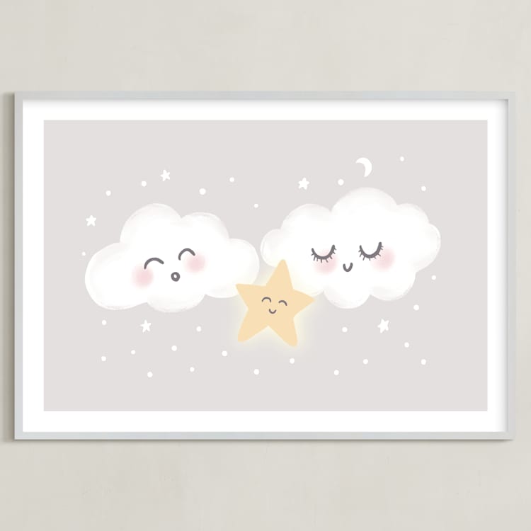 "stellina" - Art Print in Cloud by chocomocacino - Framed