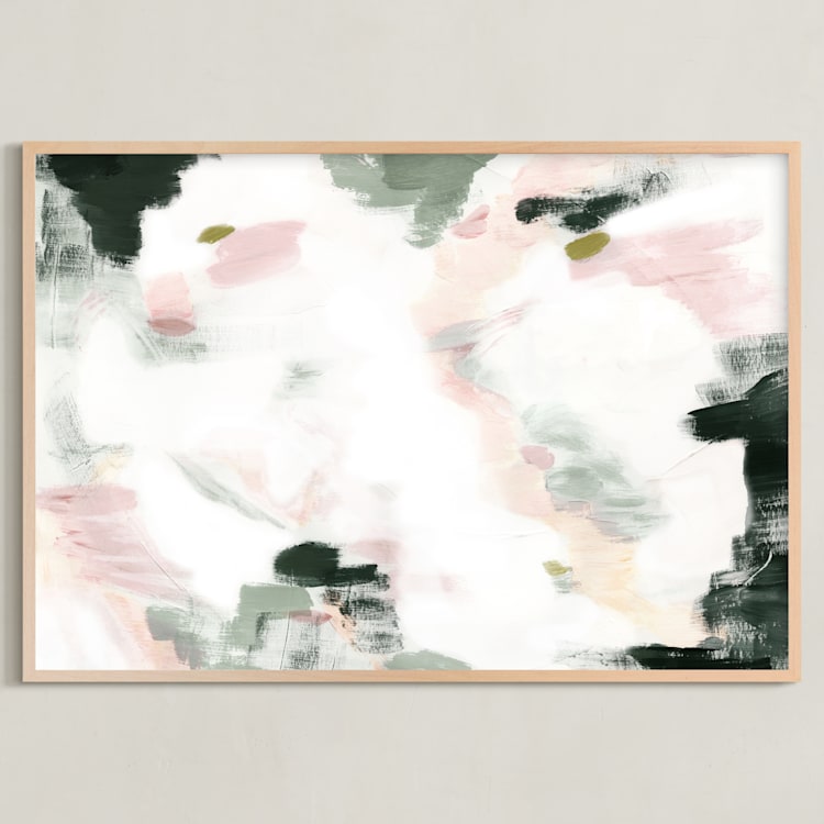 "Mystic 2" - Art Print in Peach by Melanie Severin - Framed