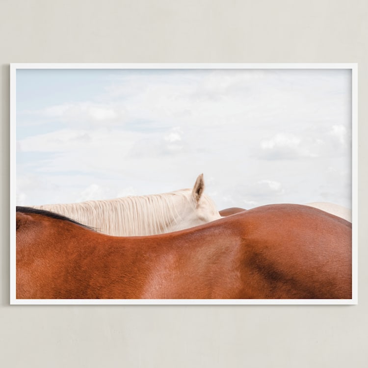 "peekaboo II" - Art Print in big sky by Sara Hicks Malone - Framed