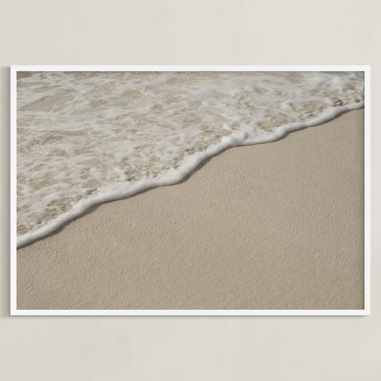 "A Kiss Upon" - Art Print in Natural by DENiSE CREW. - Framed