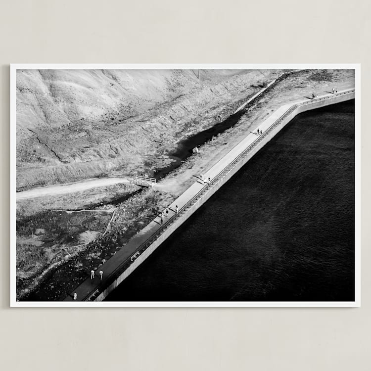 "Study of negative #3" - Art Print in pitch black by Van Tsao - Framed