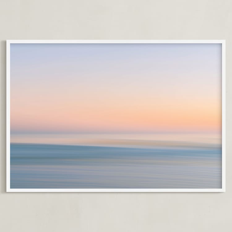 "The Sun I Used to Know" - Art Print in Coastal Blue by Em Hale - Framed