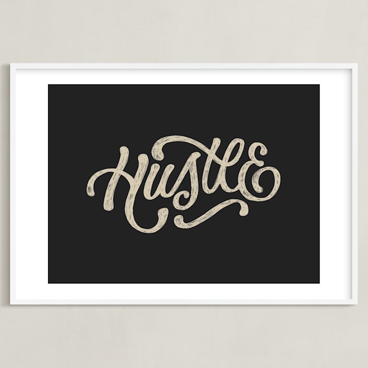 "Hustle" - Art Print in Street by Erin L. Wilson - Framed
