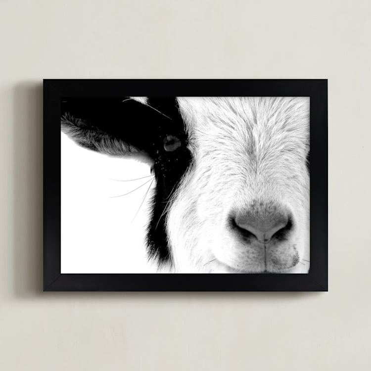 "Pawnee" - Art Print in Black and White by Leslie Le Coq - Framed