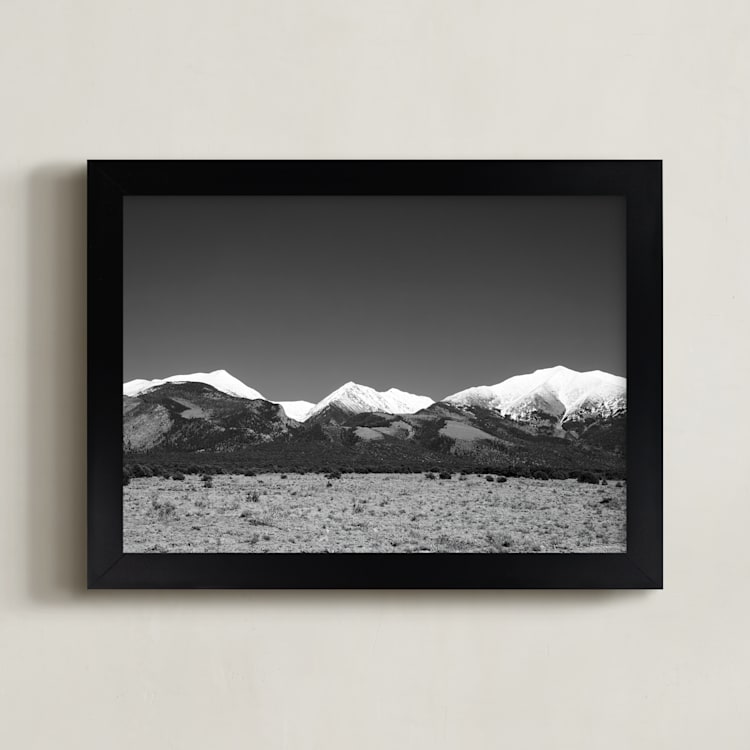 "Reach New Heights" - Art Print in Charcoal by Ana V. Ramirez - Framed
