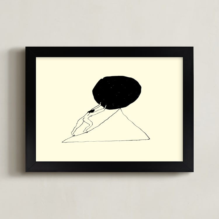 "Hard Rock" - Art Print in Parchment by Elliot Stokes - Framed