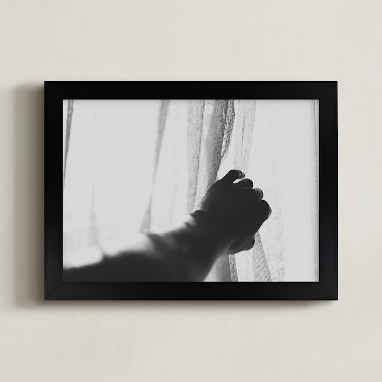 "Let the light in" - Art Print in Black and white by Catherine Culvenor - Framed