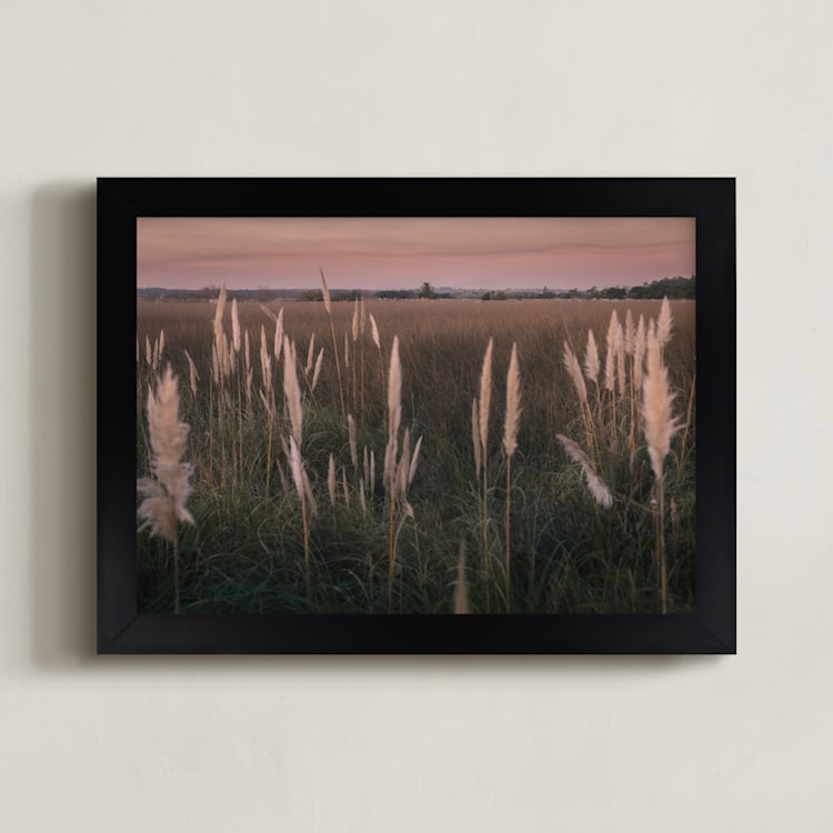 "Pampas grass" - Art Print in Sunset by Lucia Coppola - Framed