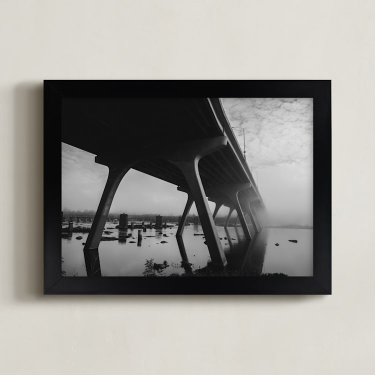 "Life is Foggy" - Art Print in Foggy Black by Curtis Newkirk - Framed