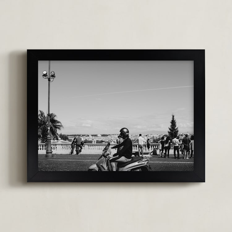 "Rome Vacay" - Art Print in Black and White by Becca Beers - Framed