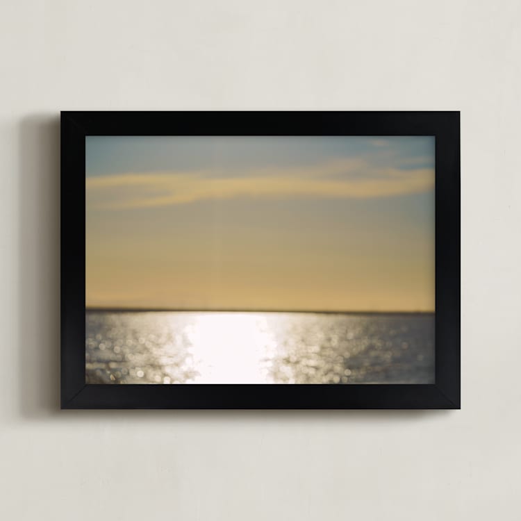 "When all focus has failed me" - Art Print in Sea Blue by raven erebus - Framed