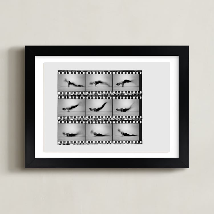 "The Worm in Motion" - Art Print in Vintage Grey by Kelsey Mucci - Framed