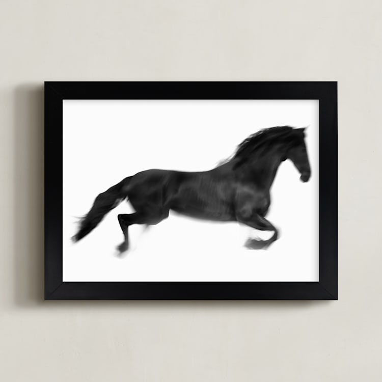 "Pure Energy" - Art Print in Black by Irene Suchocki - Framed