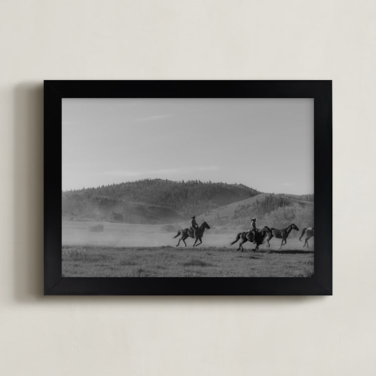 "wild wild west I" - Art Print in Western Grey by Sara Hicks Malone - Framed