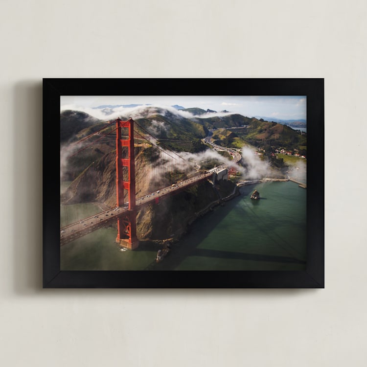 "Come Fly With Me" - Art Print in Golden Gate Orange by Melissa Walls - Framed