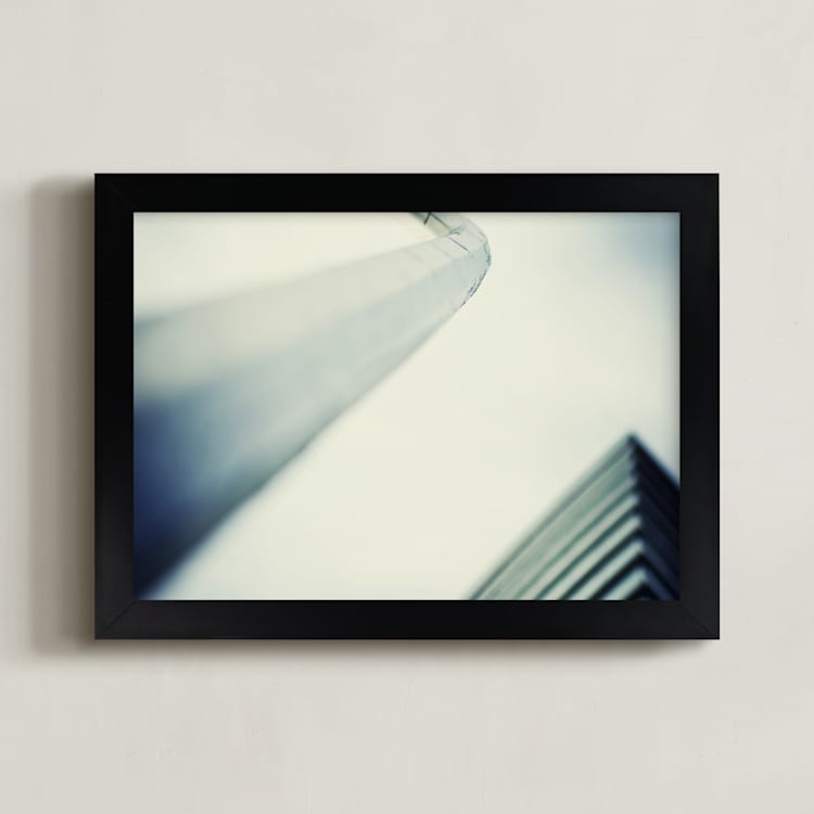 "MODERN ARCHITECTURE" - Art Print in dusty blue grey by Camera - Framed