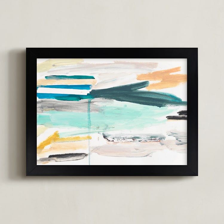 "Parisian Street Style II" - Art Print in parisian sky by Lauren Packard - Framed