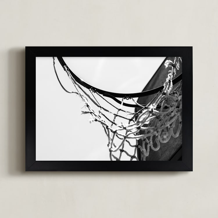 "Hoop Dreamin'" - Art Print in Analog by Jennifer Mckinnon Richman - Framed