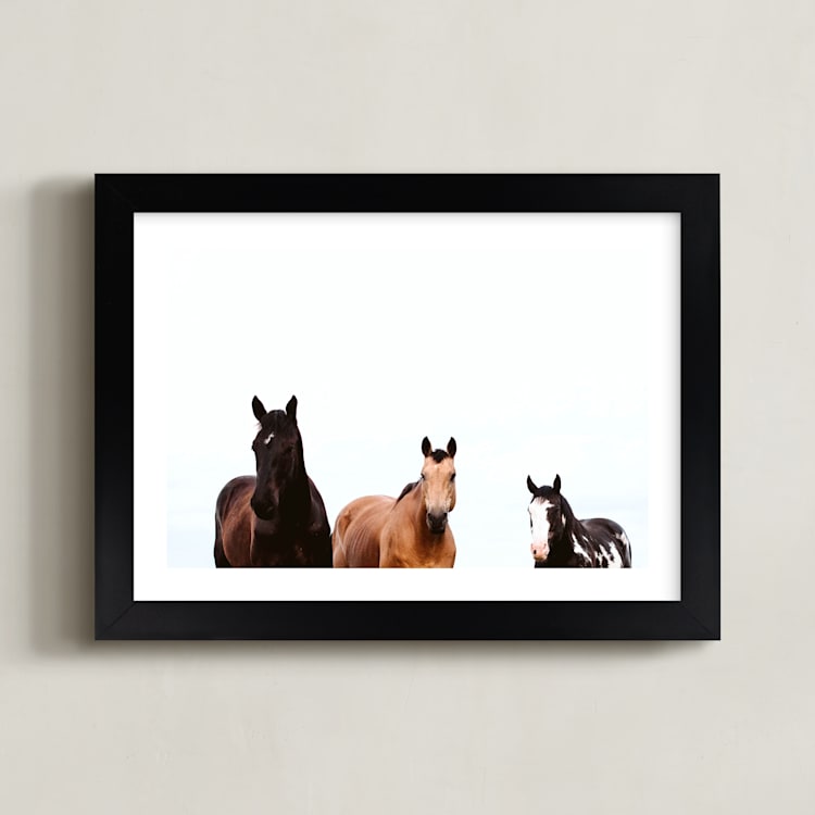 "The Three Amigos" - Art Print in Copper + Black by Amy Carroll - Framed