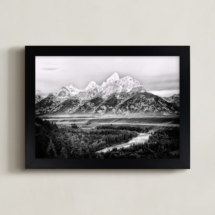 "Shadow and Light" - Art Print in Black Velvet by Michelee Scott - Framed