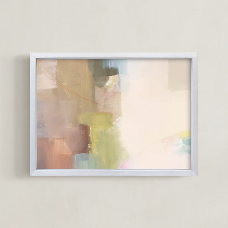 "A Walk In The Fields" - Art Print in Green Grass by AlisonJerry - Framed