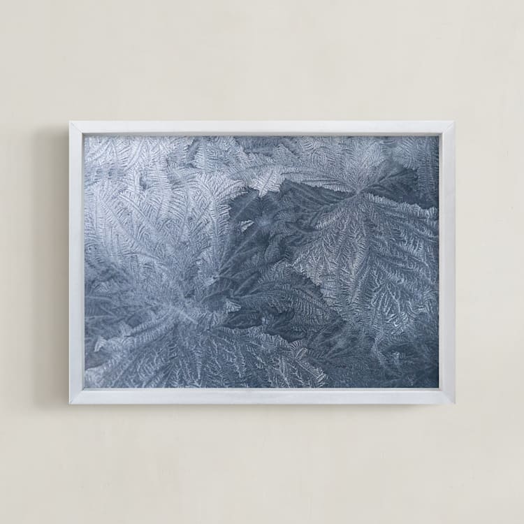 "Winter Etching No. 2" - Art Print in Ice by Janie Allen - Framed