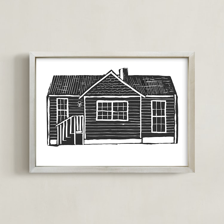 "Home Study 1" - Art Print in Ink by Akweley Creative - Framed