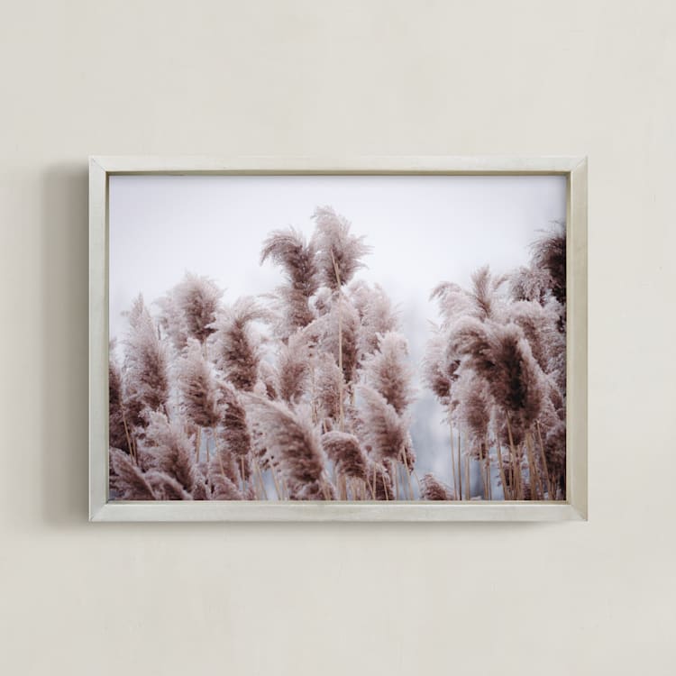 "Plumose" - Art Print in Natural by Robin Ott - Framed