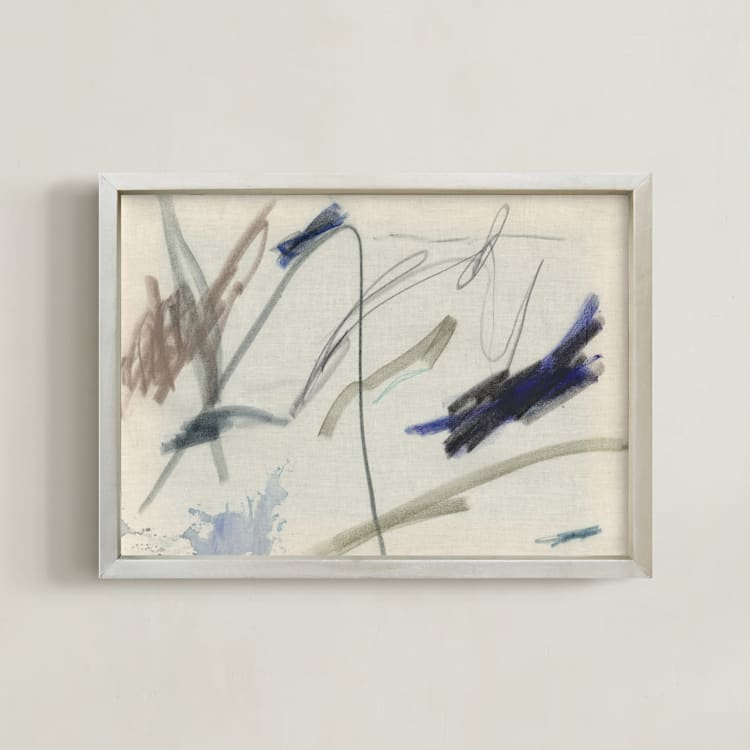 "Lines" - Art Print in Canvas by Lauren Packard - Framed