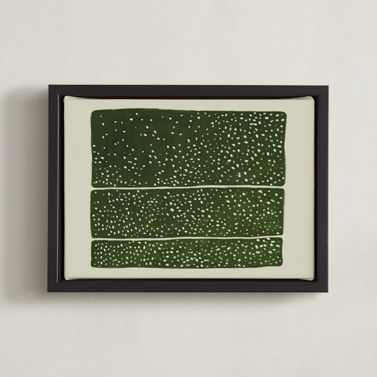 "Tropical Drizzle" - Art Print in Moss by Adelyn T. - Framed Canvas