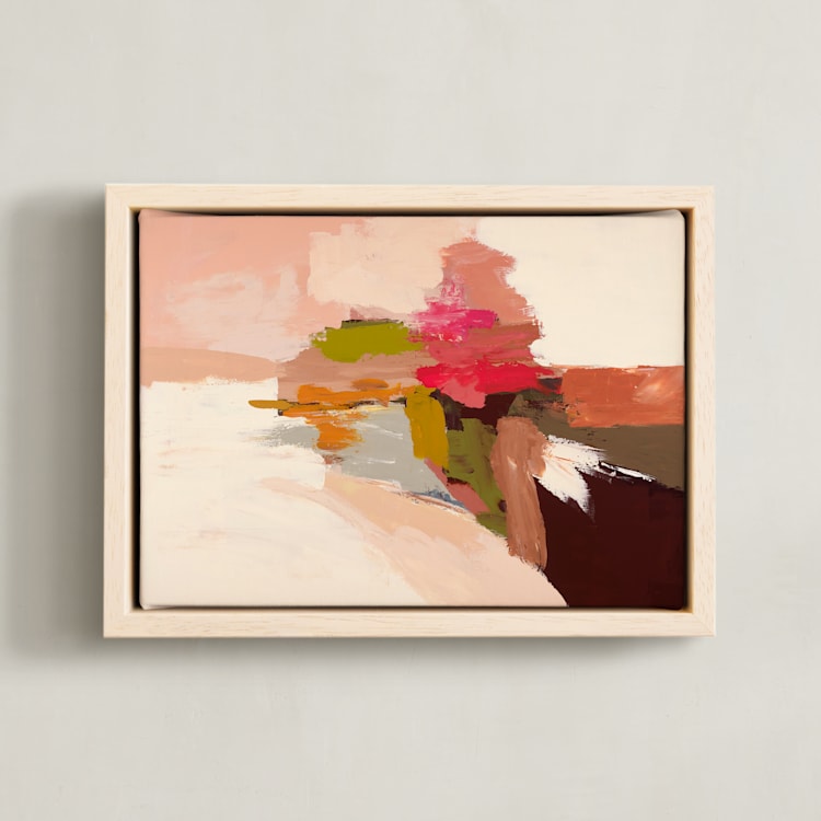 "Night Ride" - Art Print in Pink by Caryn Owen - Framed Canvas