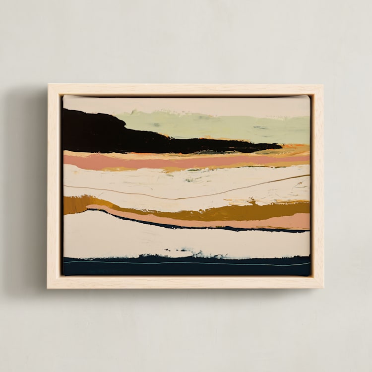 "Bike Path" - Art Print in Black by Caryn Owen - Framed Canvas