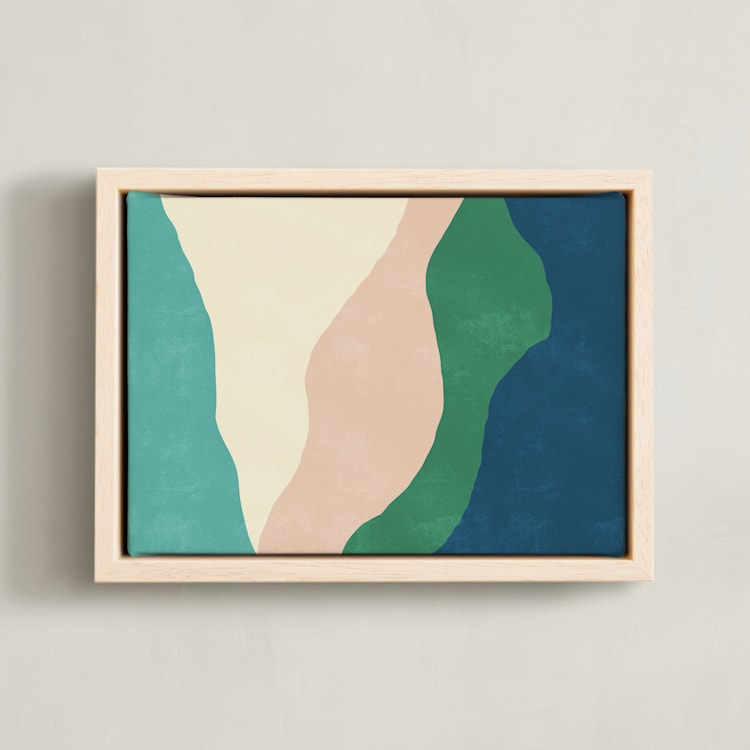 "Deep" - Art Print in Fern by Pippa Shaw - Framed Canvas
