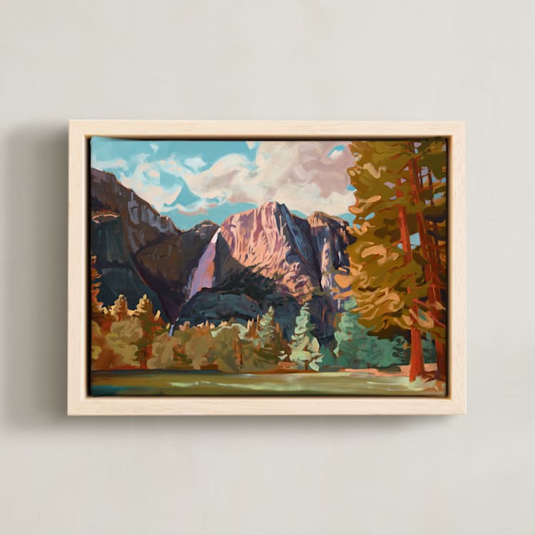 "First Look" - Art Print in Ochre by Jess Franks - Framed Canvas