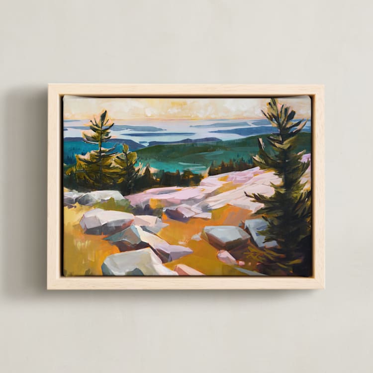 "In the Heights" - Art Print in Sienna by Jess Franks - Framed Canvas