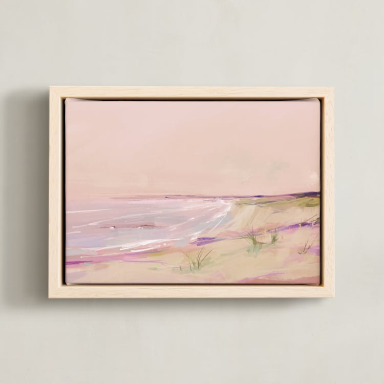 "Ocean Eve" - Art Print in Dusty Mauve by Eric Ransom - Framed Canvas