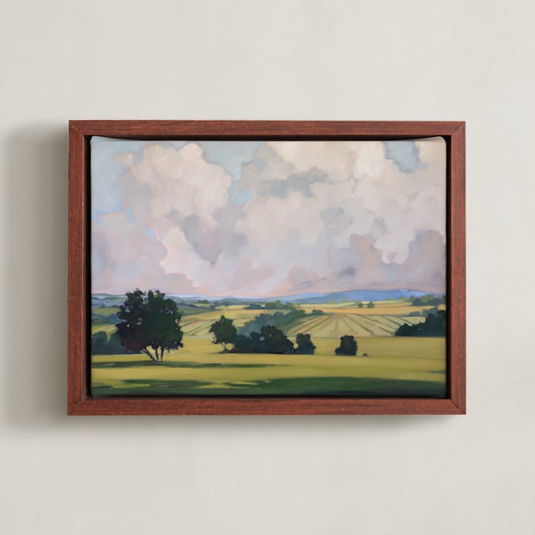 "Where Things Settle" - Art Print in Expansive by Stephanie Goos Johnson - Framed Canvas