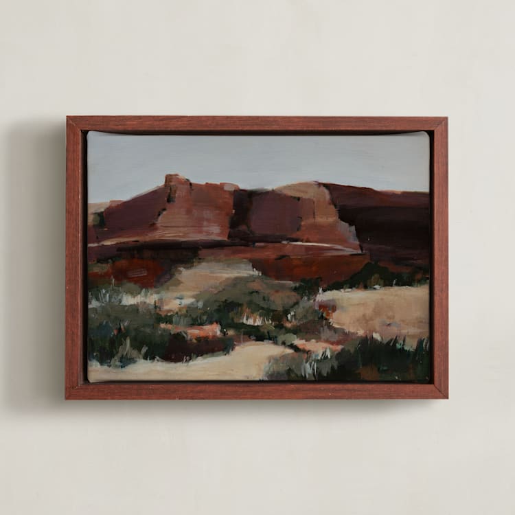 "Canyon Hues" - Art Print in Desert Rocks by Arohika Verma - Framed Canvas