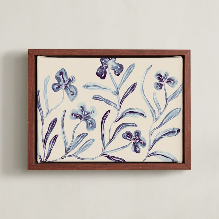 "Midnight Blossoms" - Art Print in Shadowed Lavender by Alisa Galitsyna - Framed Canvas