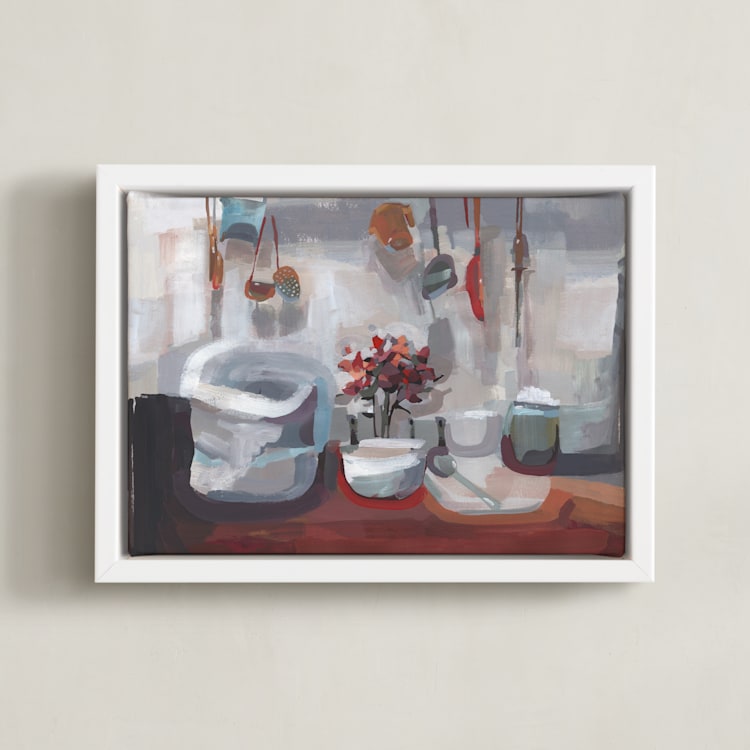 "Let Go of the Recipe" - Art Print in Copper by Khara Ledonne - Framed Canvas