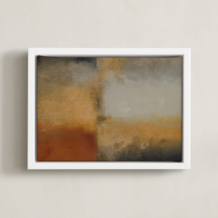 "Better Side" - Art Print in red by Michelle Lee - Framed Canvas
