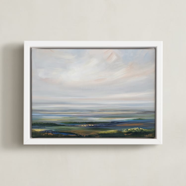 "Breathing Space" - Art Print in Rust by Nicole Walsh - Framed Canvas