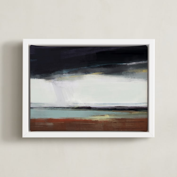 "overland brew" - Art Print in Rain Grey by Eric Ransom - Framed Canvas