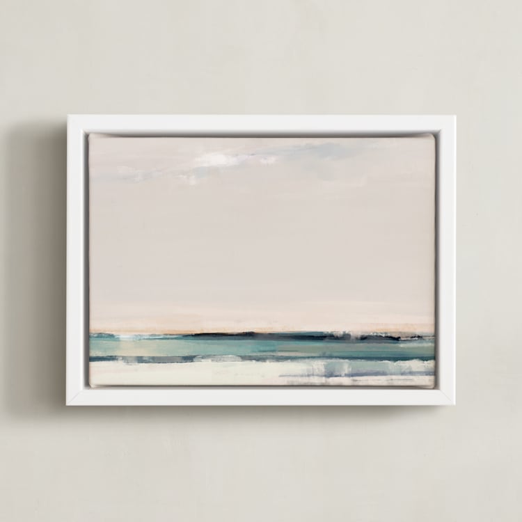 "Tandem" - Art Print in Blue Mist by Eric Ransom - Framed Canvas