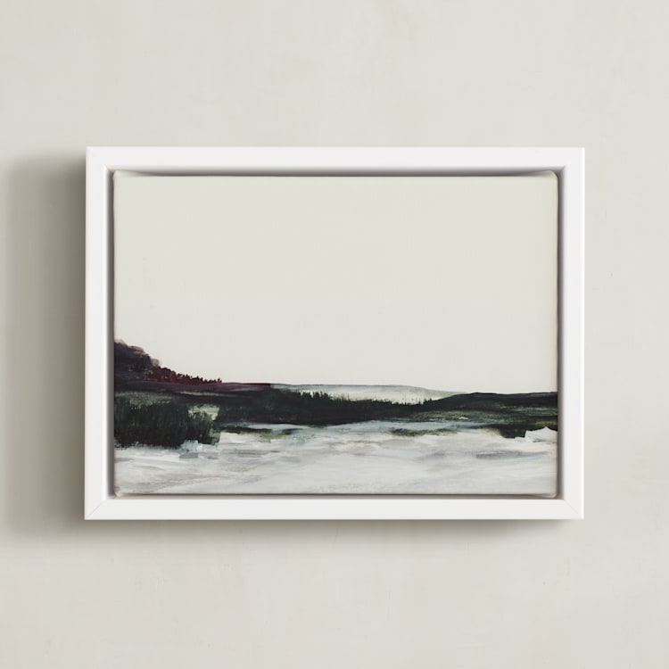 "Alec" - Art Print in Grey Haze by Mande Calhoun - Framed Canvas