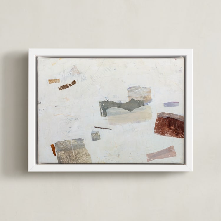 "Seasons Echo" - Art Print in Rusted by Jennifer Daily - Framed Canvas