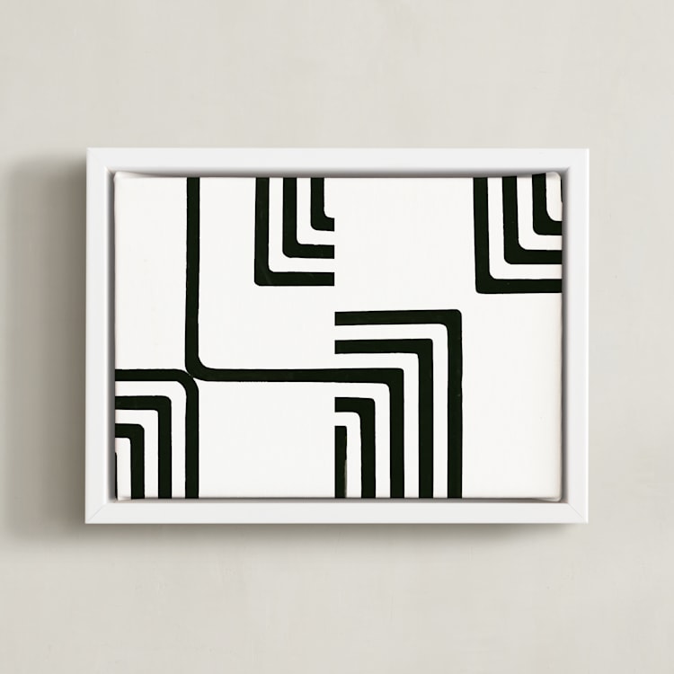 "Edges" - Art Print in Onyx by Bethania Lima - Framed Canvas
