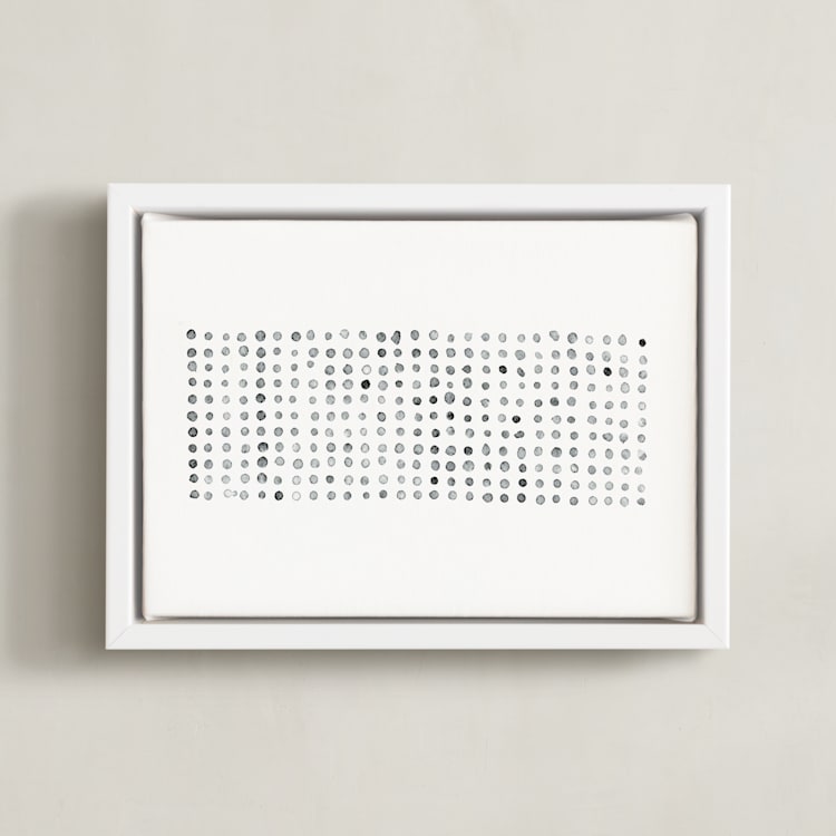 "All of the Things" - Art Print in Storm by Stephanie Nowotarski - Framed Canvas