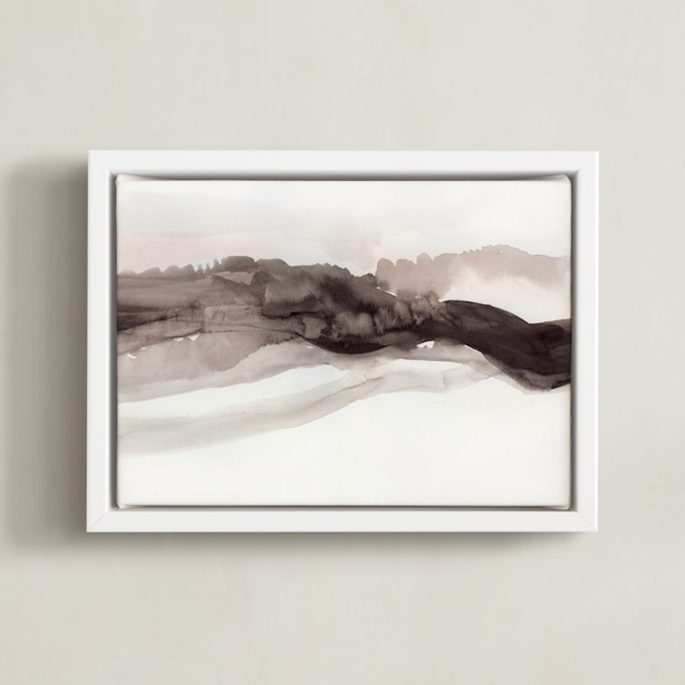 "Softly Layered" - Art Print in Matterhorn by Melanie Severin - Framed Canvas